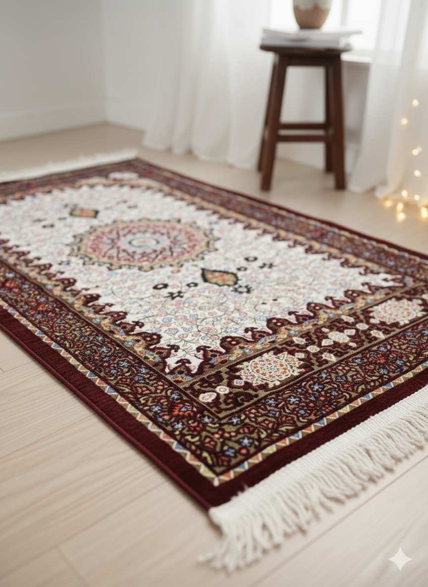 Classic Floral Medallion Prayer Mat