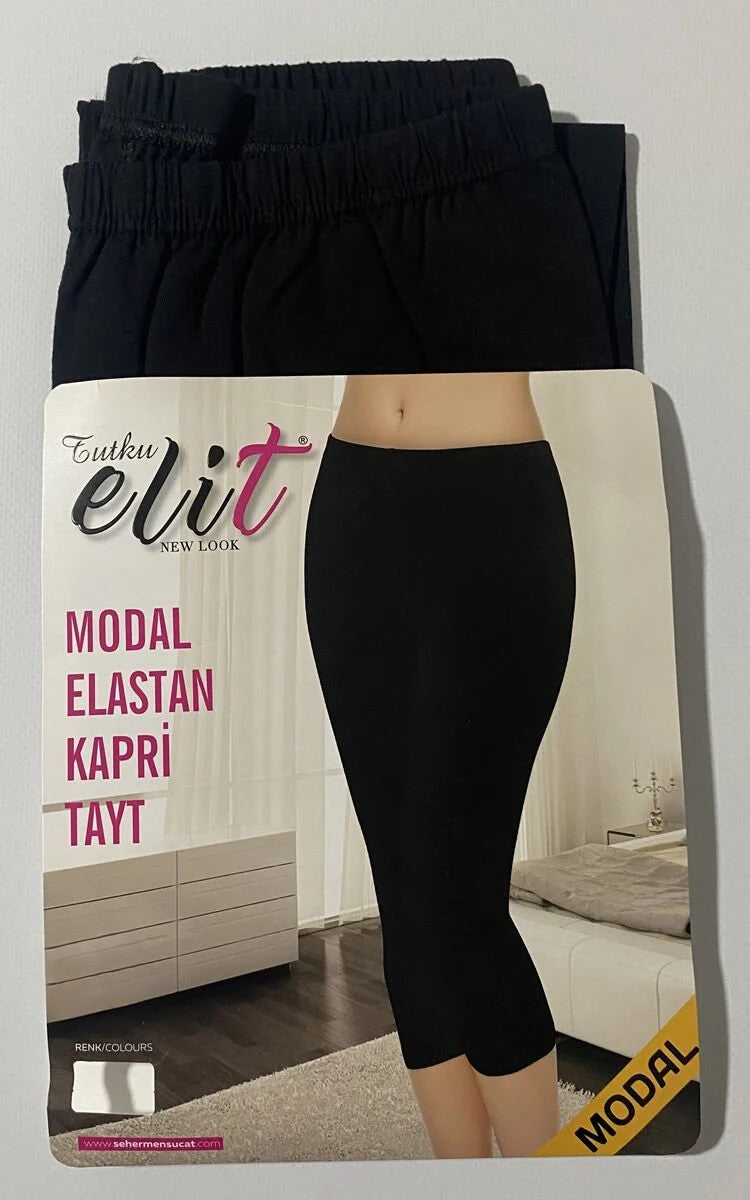 Modal Elastane Capri Leggings