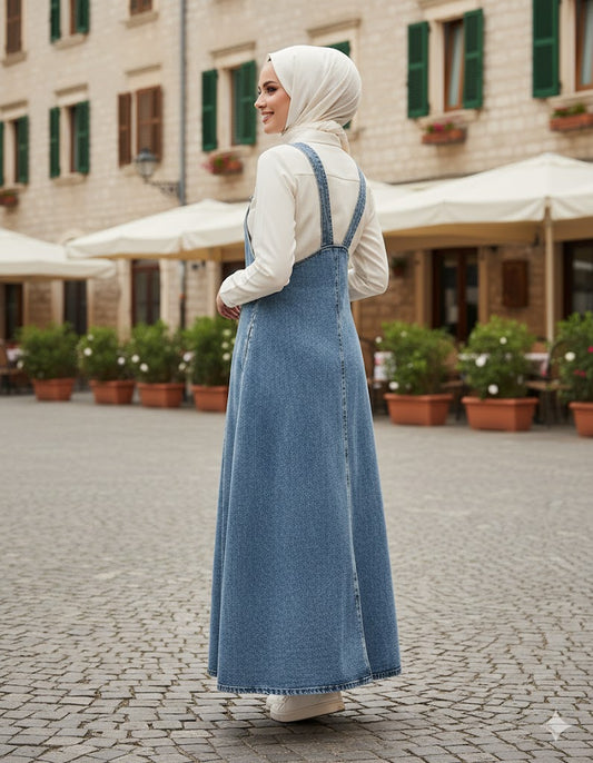 Maxi Denim Overall Dress