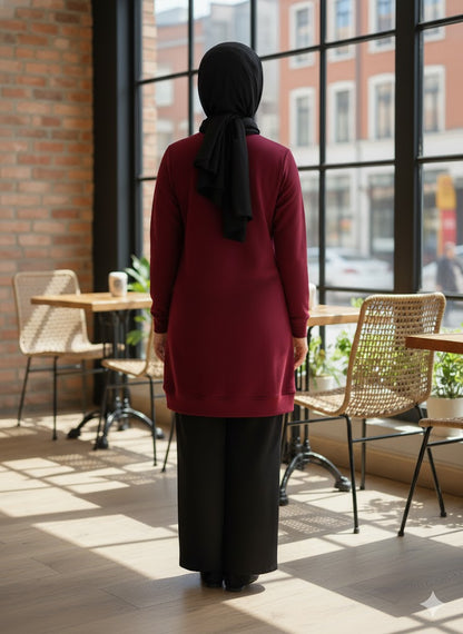 Burgundy Bloom Tunic