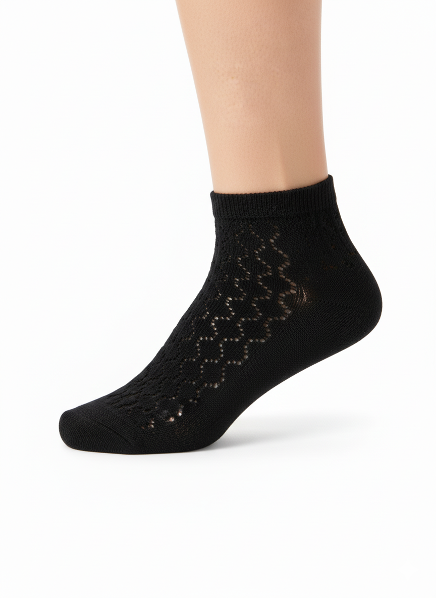 6 Different Colors Pointelle Ankle Socks