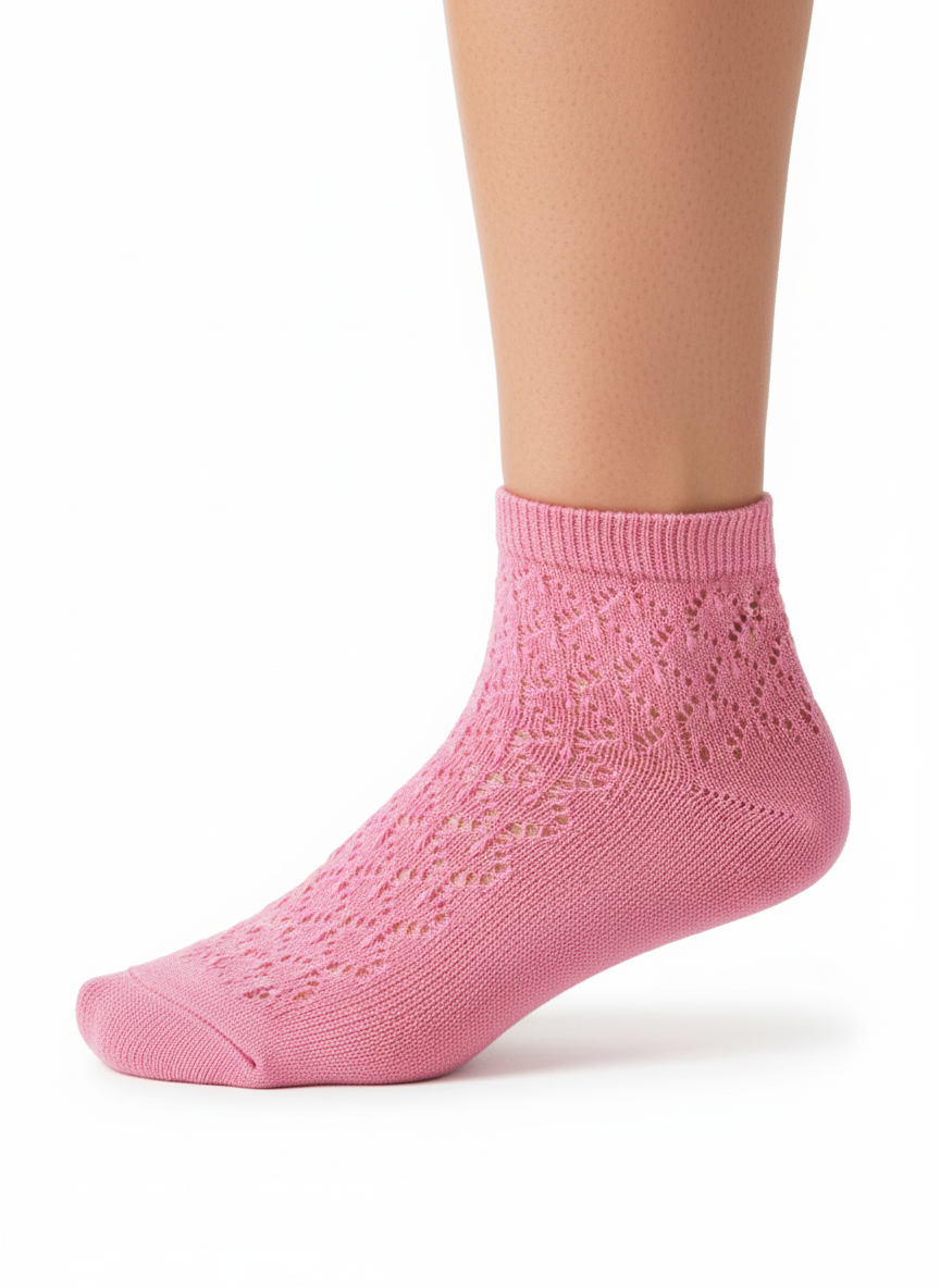 6 Different Colors Pointelle Ankle Socks