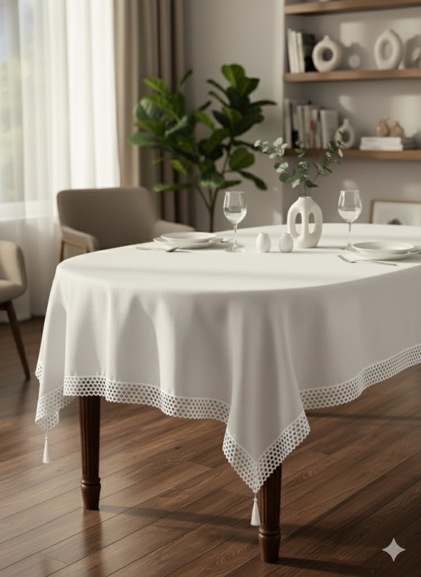 Luxury Textured Linen-Look Table Cover