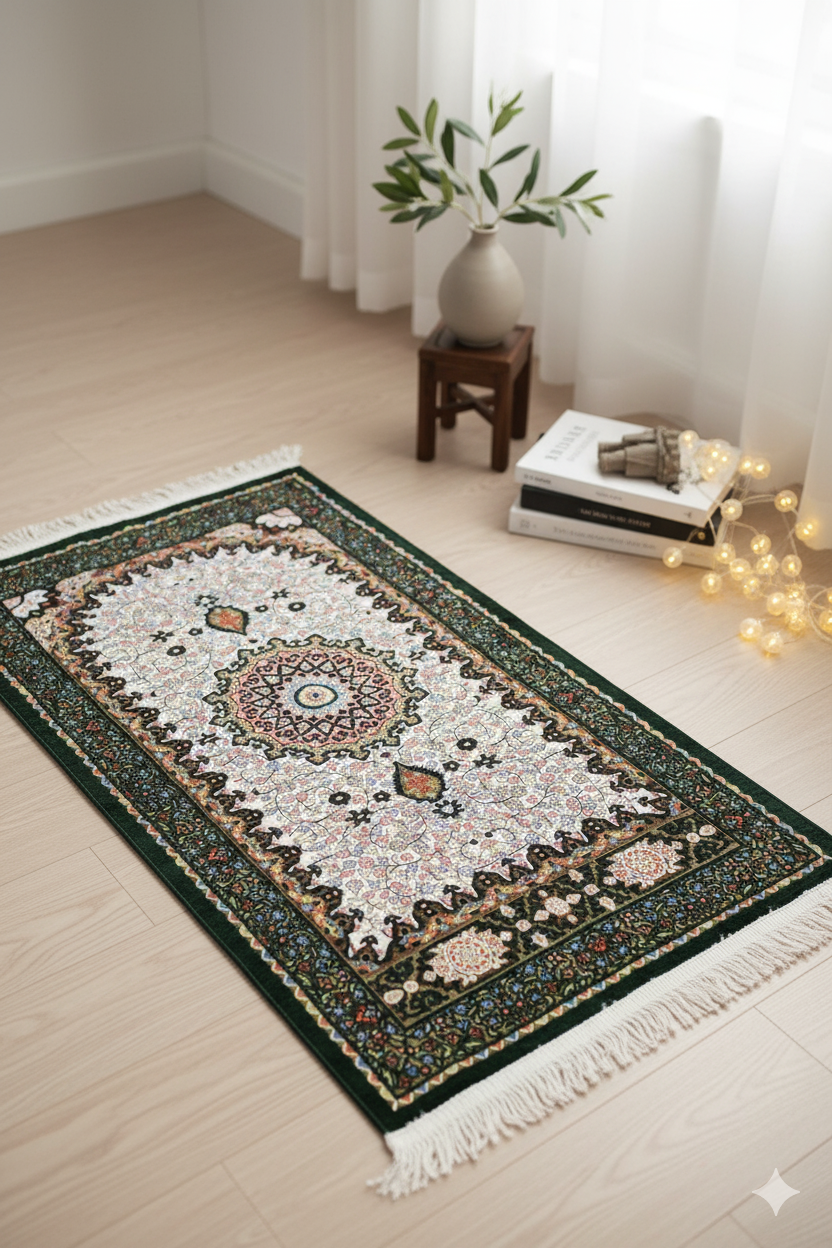 Classic Floral Medallion Prayer Mat
