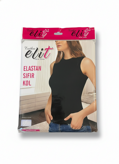 Sleeveless Crew Neck Basic Top