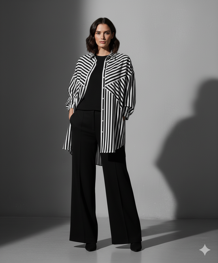 The Urban Stripe High-Low Shirt