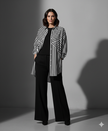 The Urban Stripe High-Low Shirt