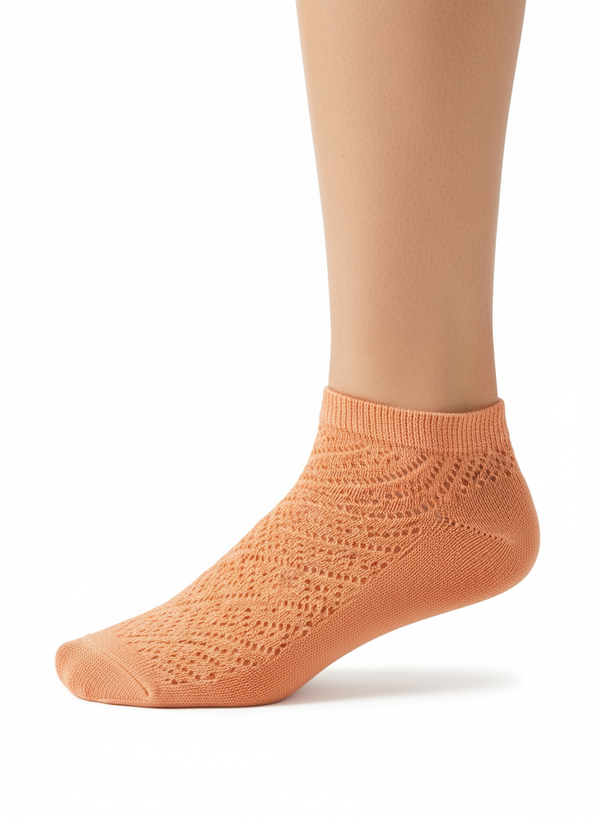 6 Different Colors Pointelle Ankle Socks