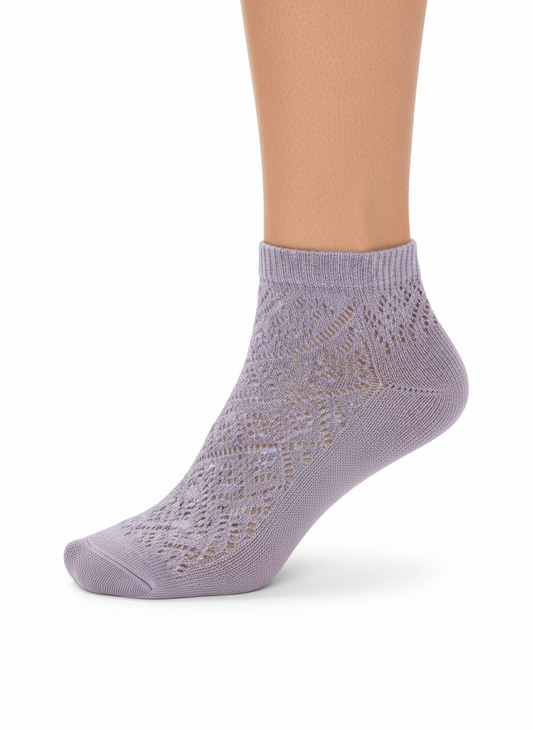 6 Different Colors Pointelle Ankle Socks