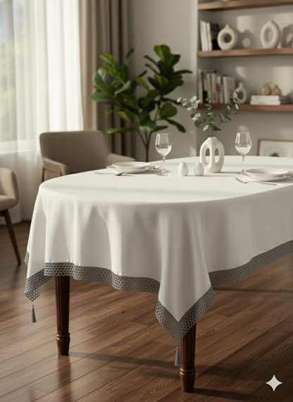 Luxury Textured Linen-Look Table Cover