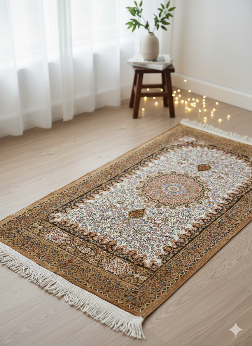 Classic Floral Medallion Prayer Mat