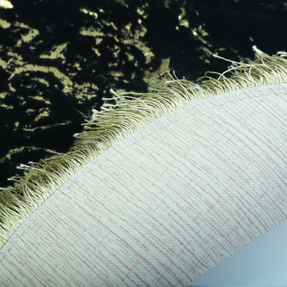 Luxury Marble Print 2-Piece Fringed Bath Rug Set