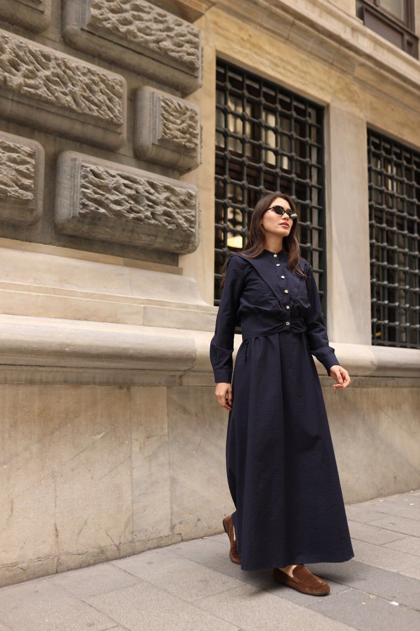 Modest dark Maxi Dress