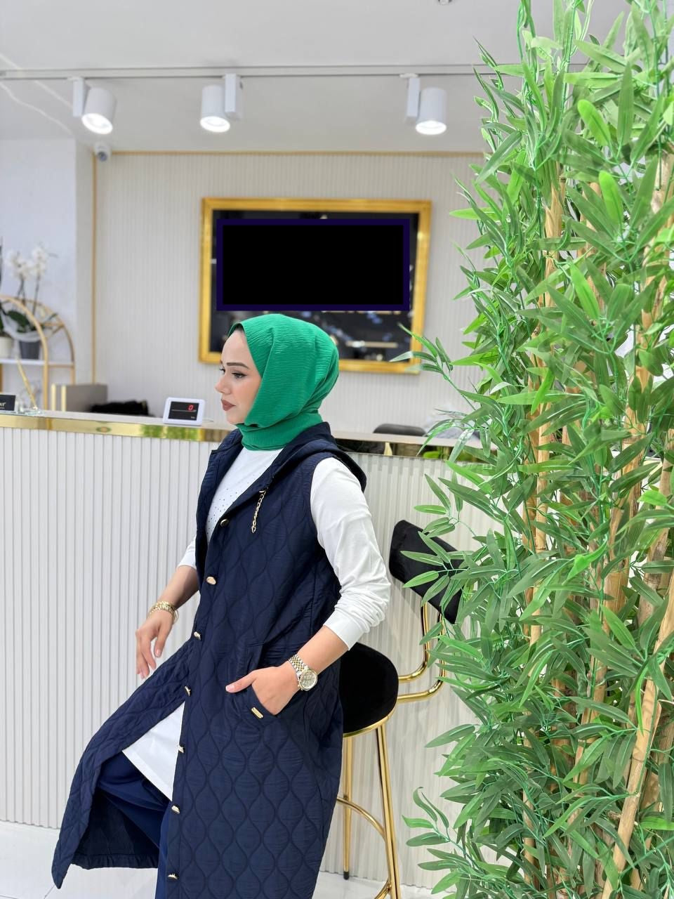 Luxury Quilted Longline Vest