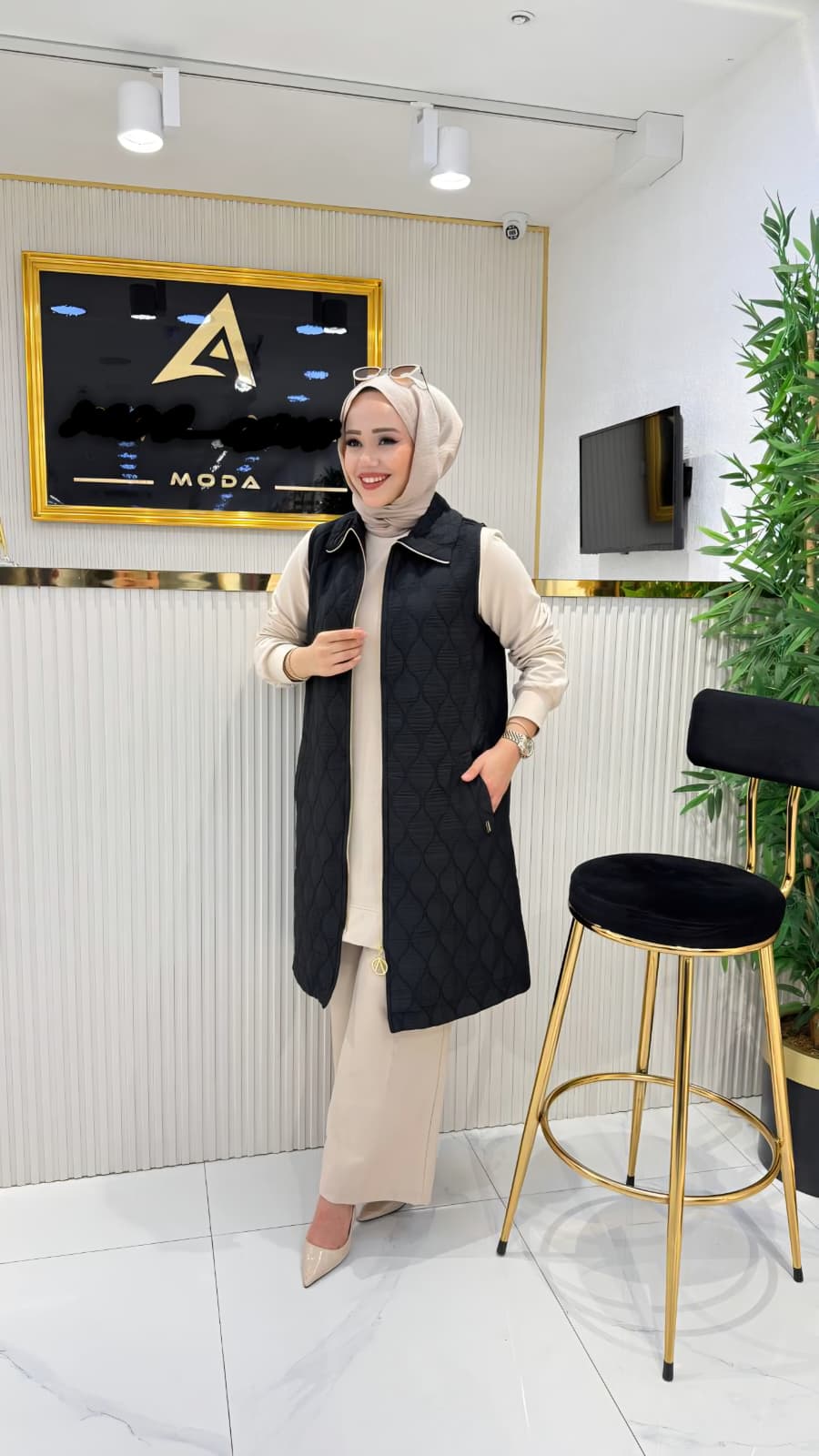 Luxury Quilted Longline Vest
