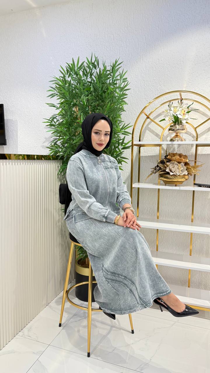 Modest Zip-Up Jacket & Skirt