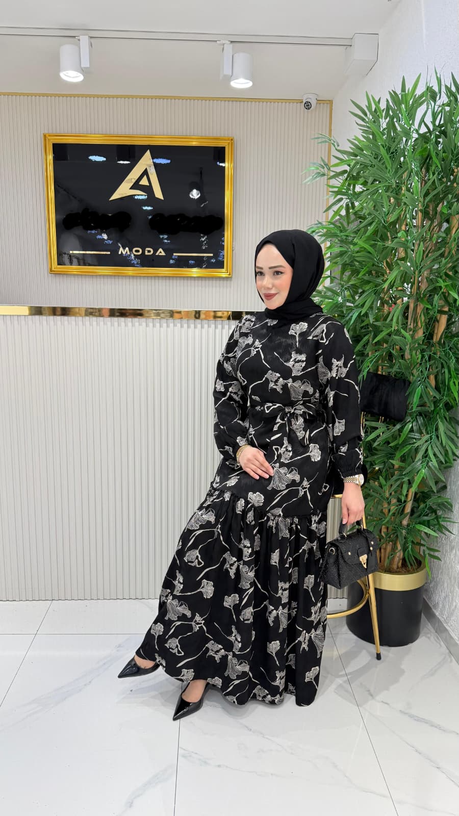 Floral Noir Maxi Dress
