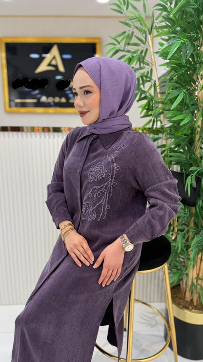 Amethyst Embroidered Modest Set