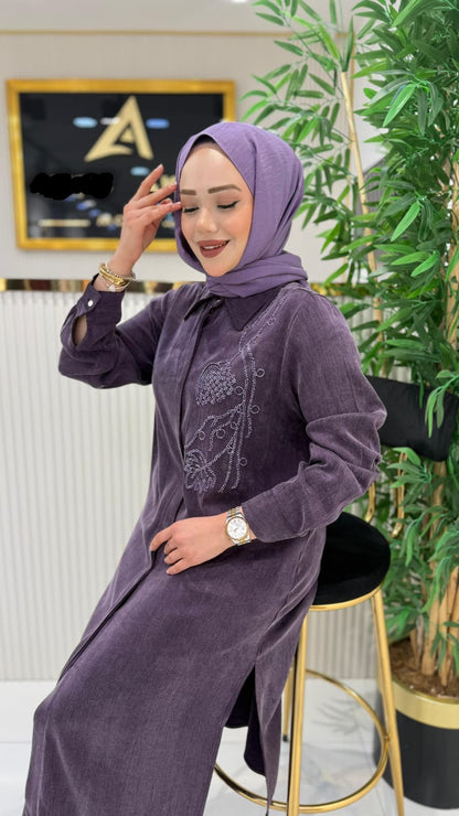 Amethyst Embroidered Modest Set