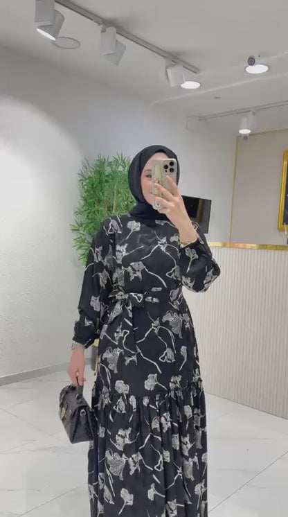 Floral Noir Maxi Dress