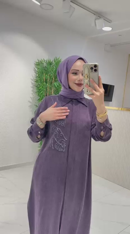 Amethyst Embroidered Modest Set
